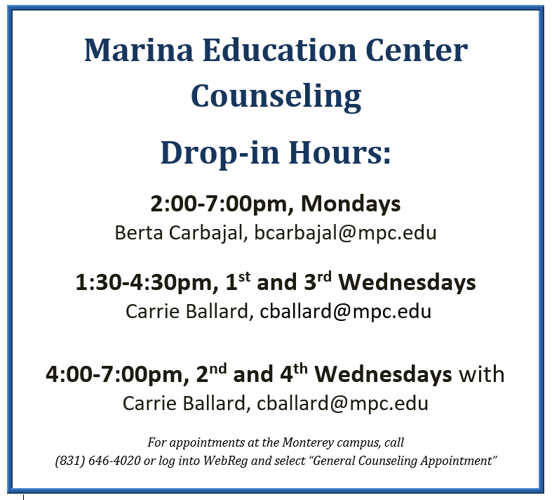 Spring Counseling Appts MEC