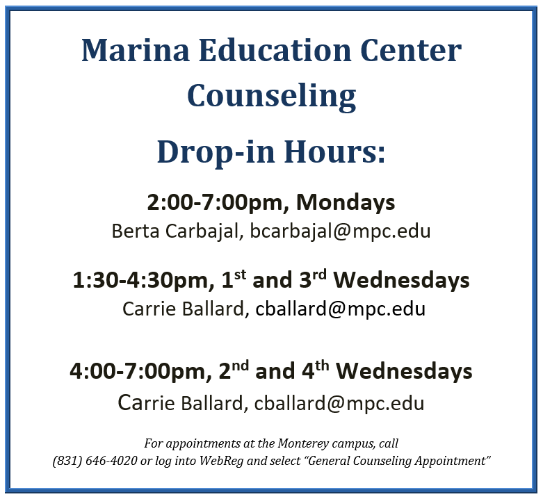 Spring Counseling Appts MEC