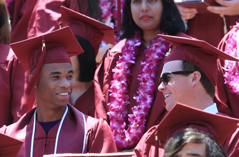 Two Graduates at the Ceremony