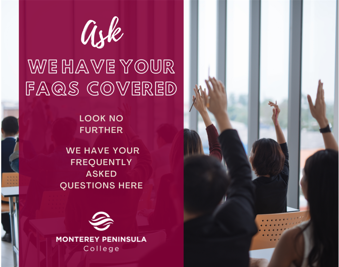 Image that says "Ask, we have your FAQs covered" and shows people seated in a room raising their hands.  This image links to our frequently asked questions page.