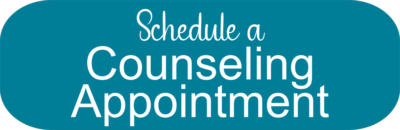 MPC teal accent color colored oval with rounded edges that has the words "Schedule a Counseling Appointment" centered in white text.  Clicking this button will open the page with more information on counseling support available and to schedule an appointment for a counselor.