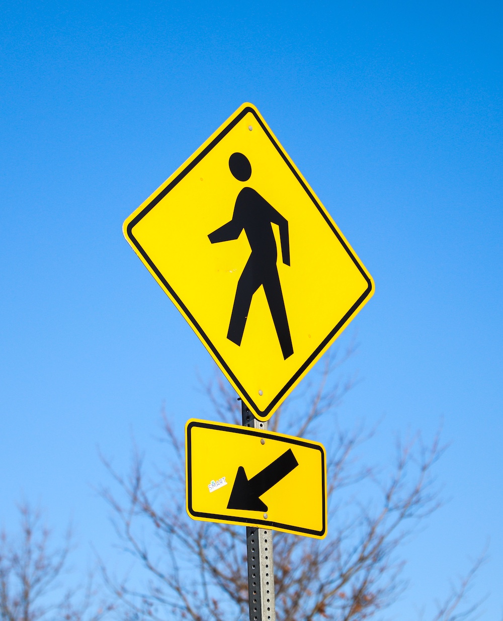 pedestrian walking sign