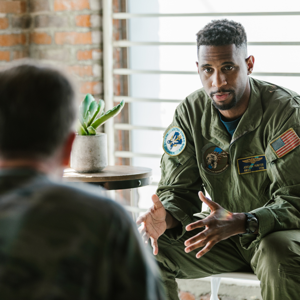 veteran receiving counseling