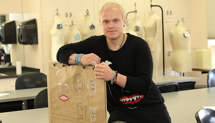 MPC Fashion student displays his idea board