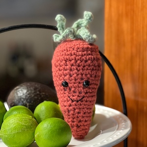 crocheted carrot