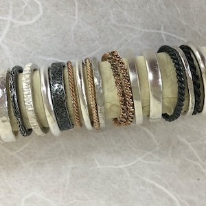 handmade textured rings