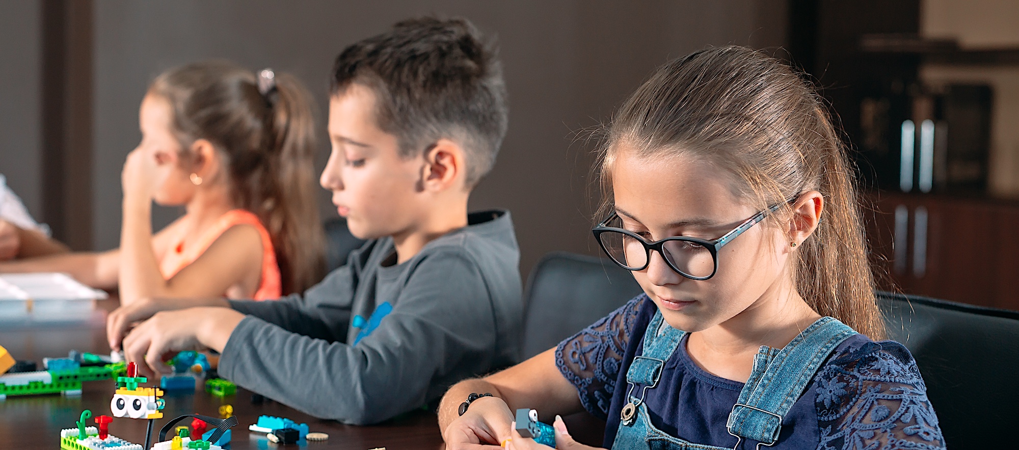 Two Children Participating In Lego Summer Camp