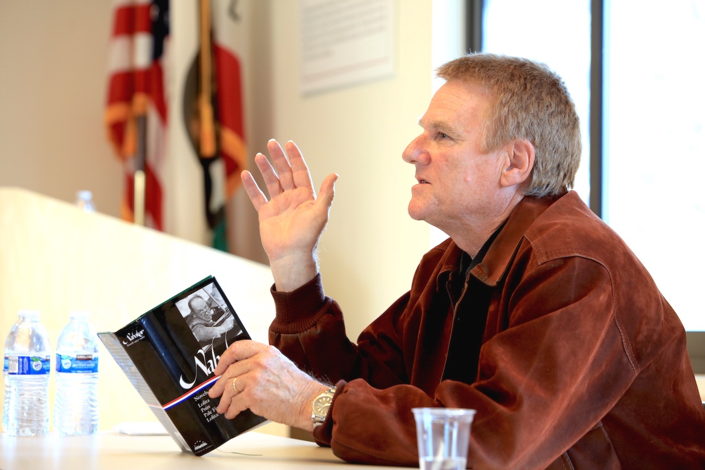 Man Reading Book "Lolita" Out Loud During Banned Books Week Read-out