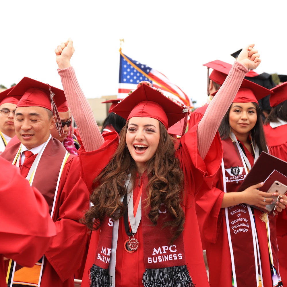 Students Celebrating at MPC Graduation Ceremony