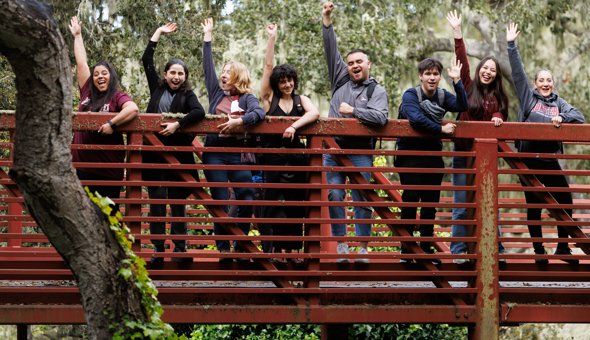 MPC Students on bridge