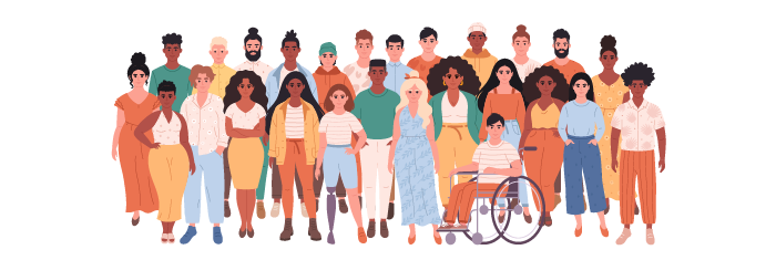 Group of Diverse People with Varied Disabilities