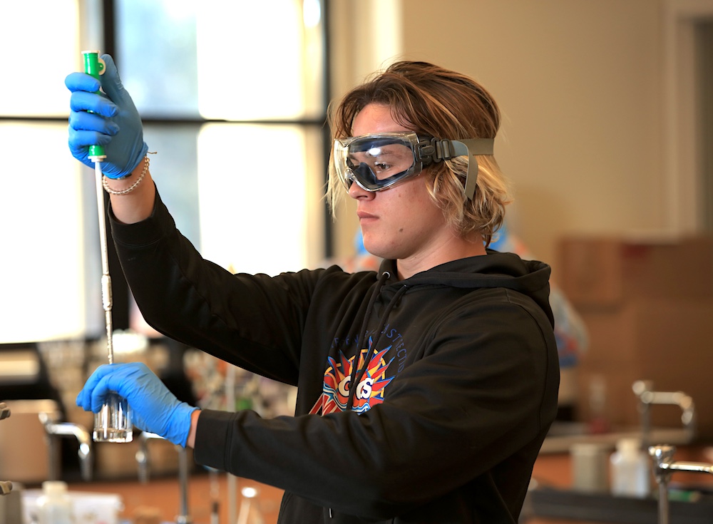 Student in Science Class