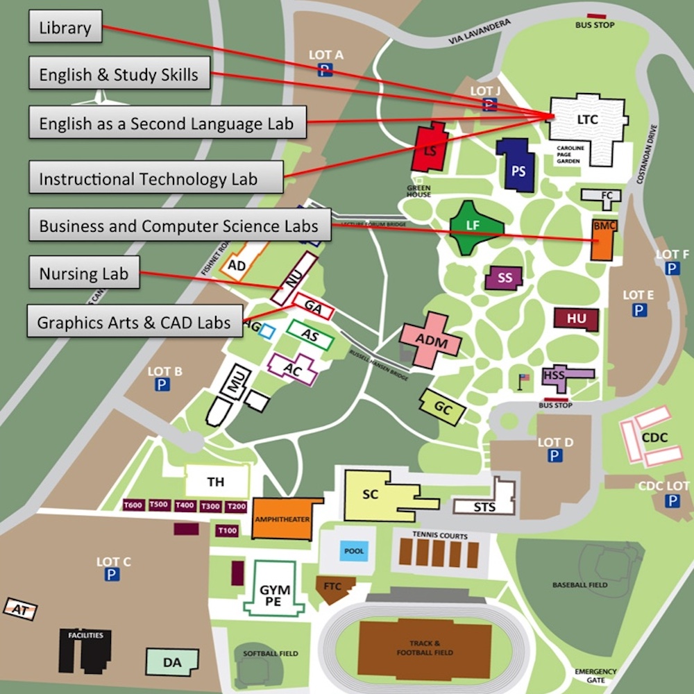 Computer Labs Map