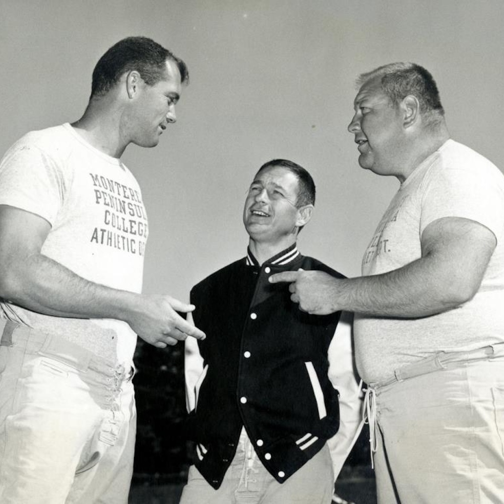 Football Coaches Porter, Phillips and Spindle from 1950